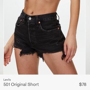 Aritzia black Levi’s shorts